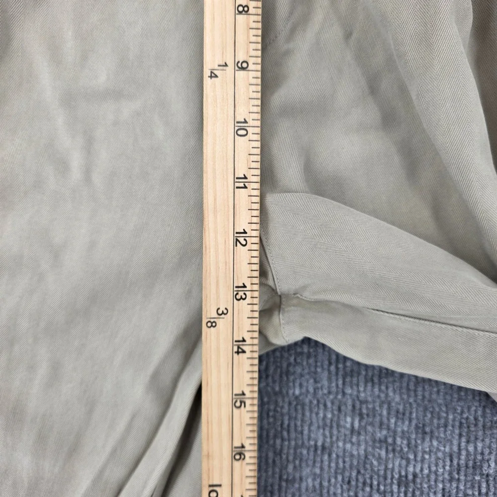 Tommy Bahama Relax Mens 40 100% Silk Herringbone Pleated Trousers Khaki Tan